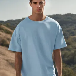 NOBERO Round Neck Short Sleeves Oversized Cotton T-shirt-picture-30