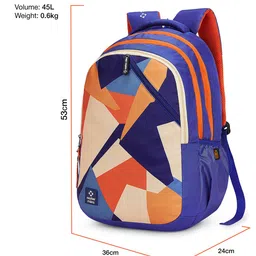 Nasher Miles Modern Art Laptop Backpack 45 Liters Polyester with Raincover (Blue) image 2