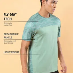 CULT Men Green Advance Play Active T-shirt image 2