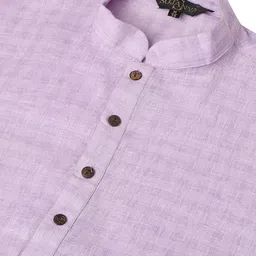 SOJANYA Checked Mandarin Collar Long Sleeves Straight Kurta image 4