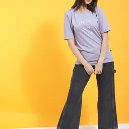 Rigo Printed Drop-Shoulder Sleeves Oversized Fit Cotton T-shirt image 5