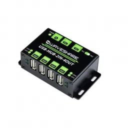 Waveshare Industrial Grade USB HUB, Extending 4x USB 2.0 Ports, Switchable Dual Hosts (Without Power Adapter) image 1