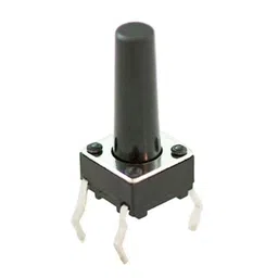 6x6x22mm Tactile 4 Pin Push Button Switch - 3 Pieces Pack image 2