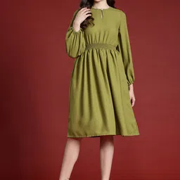 all about you formals all about you Keyhole Neck Midi A-Line Dress image 1