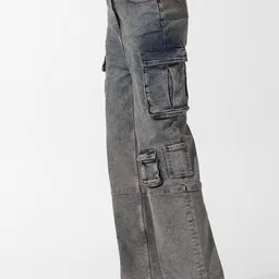 ONLY Women Relaxed Fit Mildly Distressed Heavy Fade Jeans image 2