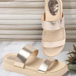 ELLE Women Synthetic Embellished Slip-On Open Toe Flats image 2