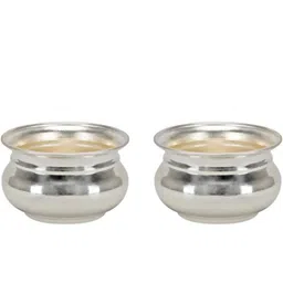 Sigaram Grey 2 Pieces German Silver Kum Kum Bharani Cups image 2