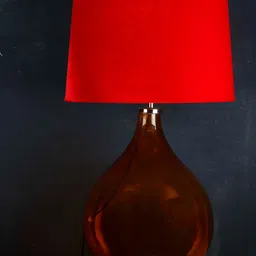 Grated Ginger Red Solid Big Bump Contemporary Table Lamp with Shade-picture-38