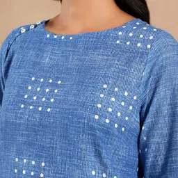 W Geometric Print Cotton Co-Ord Kurta Set With Slim Pant image 2