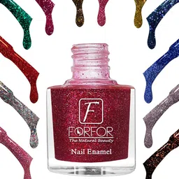 FORFOR High Shine Set Of 4 Glitter Nail Polish-5ml Each-92-93-94-99 image 2