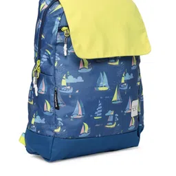 Wildcraft Unisex Blue & Fluorescent Green Graphic Backpack image 2