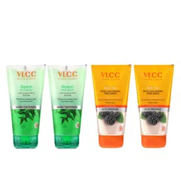 VLCC Set of 4 Skin Defense Face Washes - Neem + Anti-Tan image 1