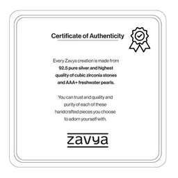 Zavya Silver-Plated Sterling Silver Pearl Studded Nosepin image 3