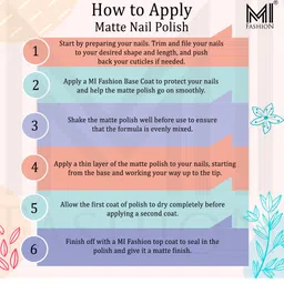 MI FASHION Set of Velvet Matte Nail Polish 9.9 ml Each -Sky Blue 06 - Red 08 - Dark Brown 09 - Red Wine 26 image 3