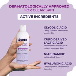 Sanfe Clear & Confident Glycoclear Curd Derived Lactic Acid Body Lotion - 200ml image 2