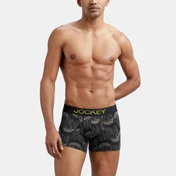 Jockey Men Printed Ultrasoft Cotton Trunk FP23-0105-BEY01 image 2