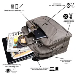 LOREM Unisex Water Repellent Laptop Bag image 2