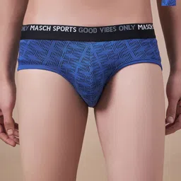 Masch Sports Pack Of 2 Abstract Printed Anti Microbial Basic Briefs BRF-2-PRT-ET-BLU-BLU-picture-11