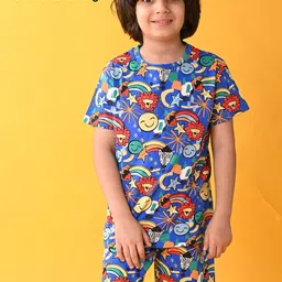 Anthrilo Boys Conversational Printed Pure Cotton Night Suit image 4