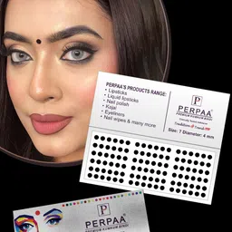 PERPAA Set of 16 Premium Velvet Sticker Kumkum Bindi Flaps - Red + Maroon + Burgundy + Black image 4