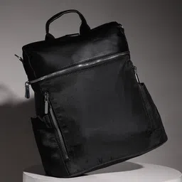 HAUTE SAUCE by Campus Sutra Textured Backpack With Compression Straps-picture-22