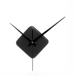 Crimson Knot Black Wooden Contemporary Square Shaped Wall Clock image 1