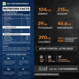 AS-IT-IS Nutrition ATOM Isotonic Energy Drink, 2.2 lb Orange Blast image 2