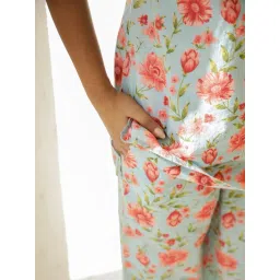 Clt.s Blue Cotton Floral Kurta and Palazzo image 5