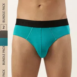 Chromozome Men Pack of 2 Solid Ultra-Premium Micro-Modal Briefs 8902733627511 image 1