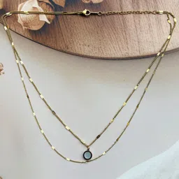 MYKI Gold-Plated Layered Aesthetic Stainless Steel Minimal Chain-image-25