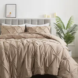 THE WHITE MOSS Marquis Luxurious Pinch Pleated King AC Room Comforter & 2 Pillow Covers-picture-35