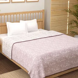 Story@home Purple & White Printed AC Room 150 GSM Reversible Cotton Double Bed Dohar-picture-23