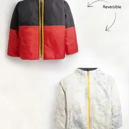 Cherry Crumble Boys Multicoloured Colourblocked Reversible Crop Sporty Jacket-picture-13