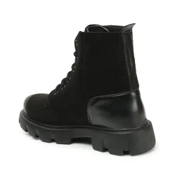 The Roadster Lifestyle Co.Women Black Mid Top Platform Heel Chunky Boots image 3