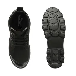 The Roadster Lifestyle Co.Women Black Mid Top Platform Heel Chunky Boots image 4