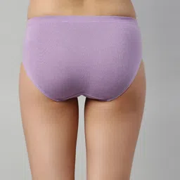 Enamor Women Pack of 3 Assorted Mid Waist Full coverage Cotton Antimicrobial Briefs-CR17 image 4