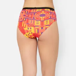 Bummer Womens Printed Micro Modal Hipsters Ultra Soft Underwear Multi-Color (Pack of 2) image 3