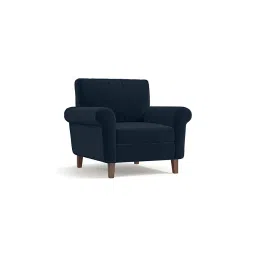 urban ladder create Oxford 1 Seater Fabric Sofa in Sea Port Blue Velvet Colour-picture-19