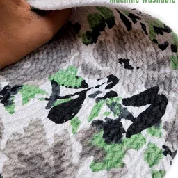 ANA 6 Pcs Green & Grey Printed Cotton Table Placemats image 5