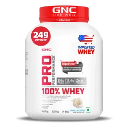 GNC Pro Performance 100% Whey Protein,  4 lb  Vanilla Cream -image-76