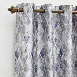 Ariana Grey Geometric Door Curtain image 2