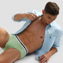 U.S. Polo Assn. Men Pack Of 2 Mid-Rise Basic Briefs OEB09-DB0-P2 image 5