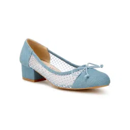 London Rag Mesh Denim Pumps - Blue image 1