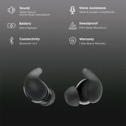 SONY LinkBuds Fit WF-LS910N TWS Earbuds with Active Noise Cancellation (IPX4 Water Resistant, Quick Charge, Black) image 2