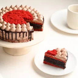 Happy Birthday Red Velvet Choco Cake image 4