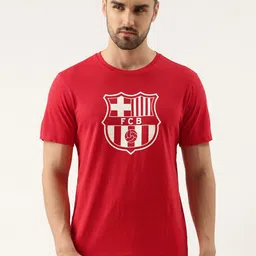 FC Barcelona Men Red & White FC Barcelona Classic Crest T-Shirt-picture-18