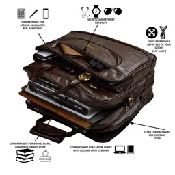 LOREM Unisex Textured Laptop Bag Up to 16 inch image 5