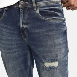 The Roadster Life Co. Men Bootcut Highly Distressed Light Fade Stretchable Casual Jeans image 4