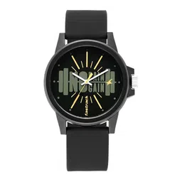 Fastrack Unisex Black Printed Dial & Black Straps Tees - Fast Fit Analogue Watch 68012PP14 image 2
