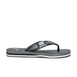 ABROS Men Grey & White Printed Thong Flip-Flops image 4